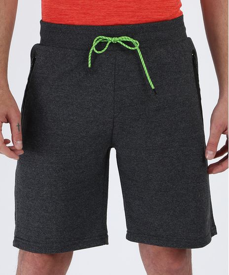 Bermuda-Masculina-Esportiva-Ace-em-Moletom-com-Bolso--Cinza-9956585-Cinza_1
