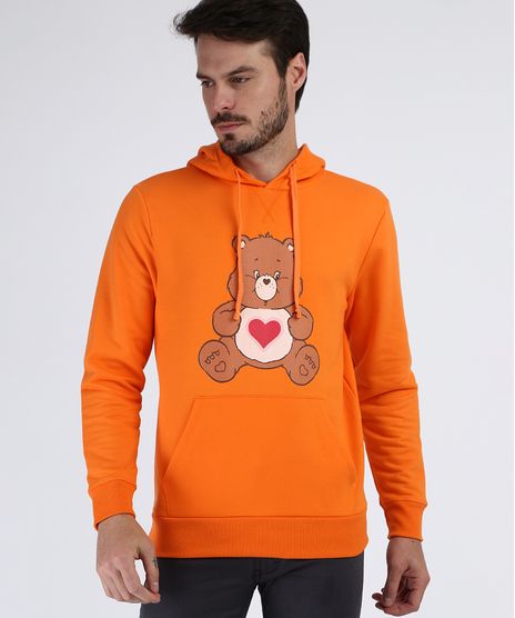 Blusao-de-Moletom-Masculino-Ursinhos-Carinhosos-com-Capuz--Laranja-9956796-Laranja_1