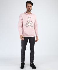 Blusao-de-Moletom-Masculino-Ursinhos-Carinhosos-com-Capuz--Rosa-9956797-Rosa_3
