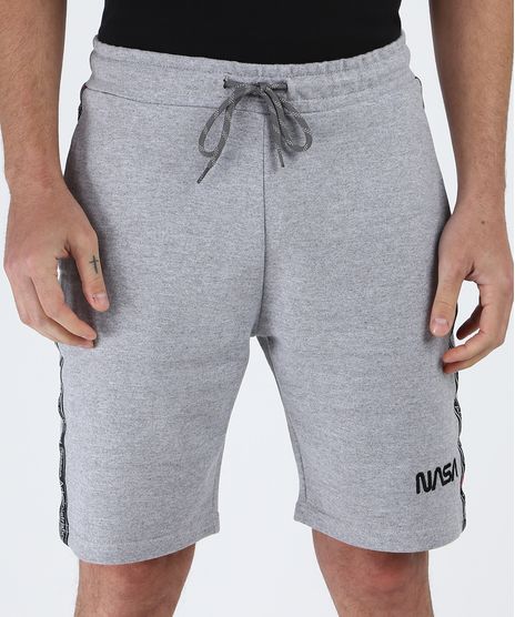 Bermuda-de-Moletom-Masculina-Estampada--Nasa--Listra-Lateral-Cinza-9957265-Cinza_1