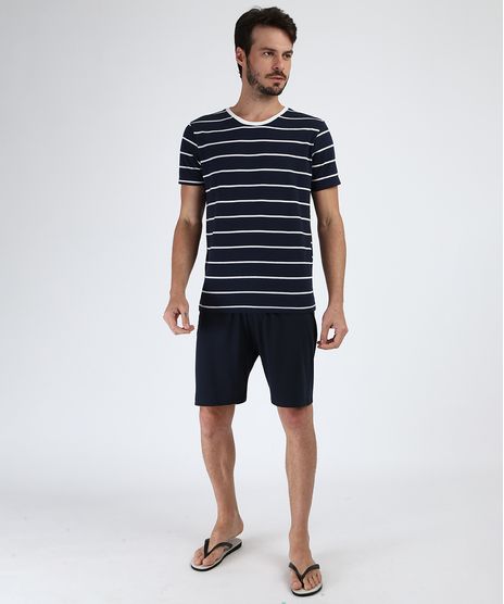 Pijama-Masculino-Listrado-Manga-Curta-Gola-Careca-Preto-9958034-Preto_1
