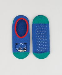Meia-Infantil-Sapatilha-Menino-Gato-PJ-Masks-Atoalhada-com-Sola-Antiderrapante-Azul-Marinho-9932604-Azul_Marinho_1
