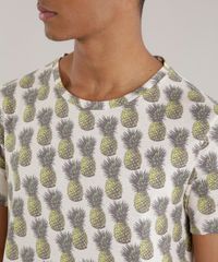 Camiseta-Longa-Estampada-de-Abacaxis-Amarelo-Claro-8705288-Amarelo_Claro_4