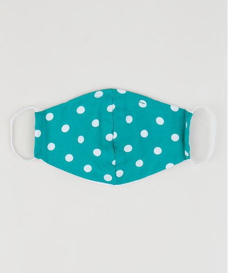 Mascara-de-Tecido-Reutilizavel-para-Protecao-Individual-Infantil-Estampado-de-Poa-Verde-9952490-Verde_1