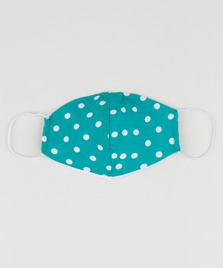 Mascara-de-Tecido-Reutilizavel-para-Protecao-Individual-Infantil-Estampado-de-Poa-Verde-9952491-Verde_1