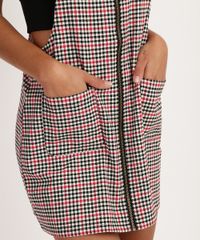 Salopete-Feminina-Estampado-de-Xadrez-com-Ziper-e-Bolsos-Preta-9816995-Preto_4