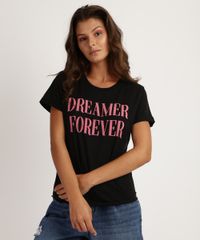 Blusa-Feminina--Dreamer-Forever--Manga-Curta-Decote-Redondo-Preta-9942671-Preto_1