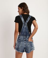Jardineira-Jeans-Feminina-Destroyed-com-Bolsos-Azul-9951717-Azul_2