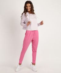 Calca-Feminina-em-Moletom-com-Cordao-e-Bolsos-Cintura-Media-Rosa-9951737-Rosa_3