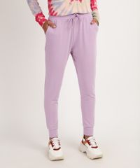 Calca-Feminina-em-Moletom-com-Cordao-e-Bolsos-Cintura-Media-Roxa-9951737-Roxo_1