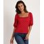 Blusa-Feminina-Estampada-de-Poa-Manga-3-4-Decote-Reto-Vermelha-9952218-Vermelho_1