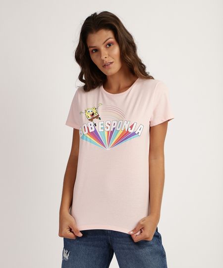 Blusa-Feminina-Bob-Esponja-Manga-Curta-Decote-Redondo-Rosa-Claro-9954139-Rosa_Claro_1 Blusa-Feminina-Bob-Esponja-Manga-Curta-Decote-Redondo-Rosa-Claro-9954139-Rosa_Claro_1