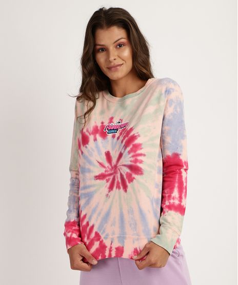 Blusao-de-Moletom-Feminino-Meninas-Super-Poderosas-Estampado-de-Tie-Dye-Multicor-9954142-Multicor_1