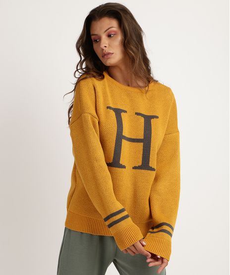 Sueter-de-Trico-Feminino-Harry-Potter-Lufa-Lufa-Decote-Redondo-Amarelo-9955601-Amarelo_1