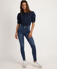 Blusa-Jeans-Feminina-Cropped-Mangas-Bufantes-Decote-Redondo-Azul-Escuro-9955021-Azul_Escuro_3