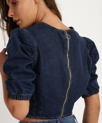 Blusa-Jeans-Feminina-Cropped-Mangas-Bufantes-Decote-Redondo-Azul-Escuro-9955021-Azul_Escuro_4