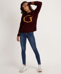 Sueter-de-Trico-Feminino-Harry-Potter-Grifinoria-Decote-Redondo-Vinho-9955599-Vinho_3