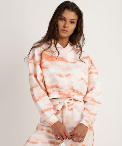 Blusao-de-Moletom-Feminino-Cropped-Estampado-Tie-Dye-com-Capuz-Laranja-9955694-Laranja_1