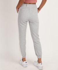 Calca-de-Moletom-Feminina-Reta-Cintura-Alta-com-Cadarco-e-Bolsos-Cinza-Mescla-9956350-Cinza_Mescla_2