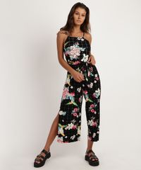 Macacao-Feminino-Pantacourt-Estampado-Floral-Alca-Fina-com-Faixa-para-Amarrar-Preto-9947108-Preto_3