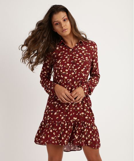 vestido floral c&a