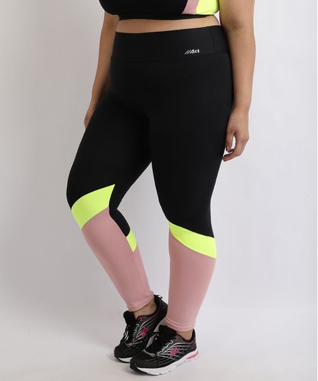 Calca-Legging--Feminina-Plus-Size-Esporte-Ace-com-Recorte-Lateral-Cintura-Alta-e-Bolso-Preta-9958593-Preto_1