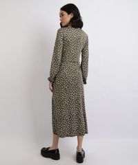Vestido-Feminino-Midi-Estampado-de-Poa-Transpassado-com-Fenda-Manga-Longa-Marrom-9947115-Marrom_2
