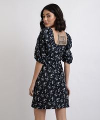 Vestido-Feminino-Curto-Floral-Manga-Bufante-7-8-Decote-Reto-Azul-Marinho-9947594-Azul_Marinho_2