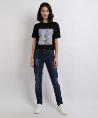 Blusa-Feminina-Gato-e-Anjos-Manga-Curta-Decote-Redondo--Preta-9953061-Preto_3