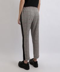 Calca-Feminina-Cropped-Cintura-Media-Estampada-Xadrez-Cinza-9823516-Cinza_2