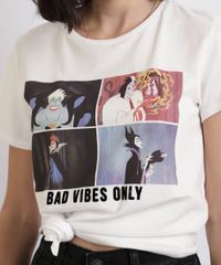 Blusa-Feminina-Vilas-da-Disney--Bad-Vibes-Only--Manga-Curta-Decote-Redondo-Branca-9947864-Branco_4