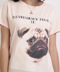 Blusa-Feminina-Cachorro--Distanciamento-Social--Manga-Curta-Decote-Redondo-Rosa-9954315-Rosa_4