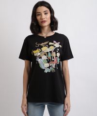 Blusa-Feminina-Rugrats-Os-Anjinhos-Manga-Curta-Decote-Redondo-Preta-9957148-Preto_1