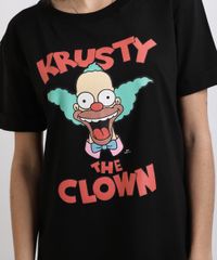 Blusa-Feminina-Palhaco-Krusty-do-Simpsons-Manga-Curta-Decote-Redondo-Preta-9943540-Preto_4