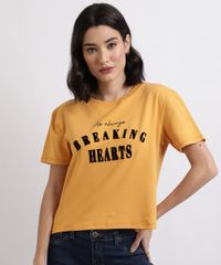 Blusa-Feminina--Breaking-Hearts--Manga-Curta-Decote-Redondo-Amarela-9946935-Amarelo_1