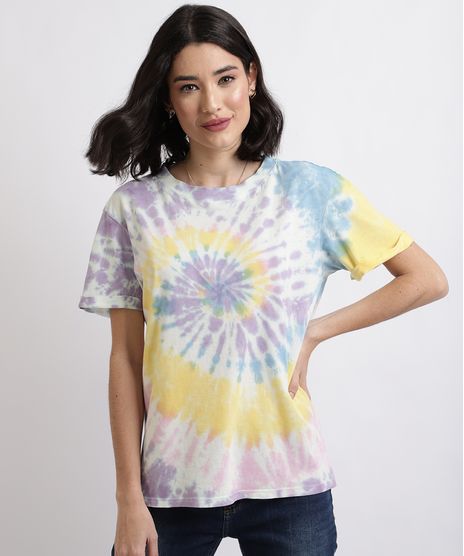 Blusa-Feminina-Caracol-Candy-Estampada-Tie-Dye-Manga-Curta-Decote-Redondo-Multicor-9953785-Multicor_1