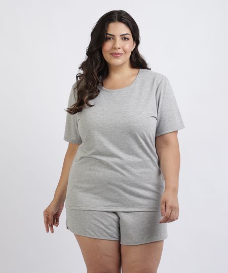Pijama-Feminino-Plus-Size-Blusa-Manga-Curta-Decote-Redondo-Cinza-Mescla-9955855-Cinza_Mescla_1