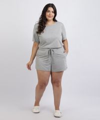 Pijama-Feminino-Plus-Size-Blusa-Manga-Curta-Decote-Redondo-Cinza-Mescla-9955855-Cinza_Mescla_3