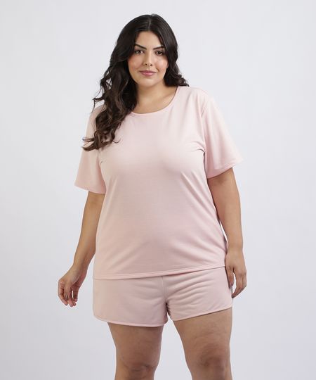 Pijama-Feminino-Plus-Size-Blusa-Manga-Curta-Decote-Redondo-Rosa-Claro-9955856-Rosa_Claro_1
