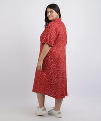 Chemise-Feminina-Plus-Size-Midi-Estampado-Floral-Manga-Curta-Vermelho-9957740-Vermelho_2