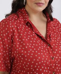 Chemise-Feminina-Plus-Size-Midi-Estampado-Floral-Manga-Curta-Vermelho-9957740-Vermelho_3
