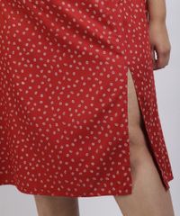 Saia-Feminina-Plus-Size-Midi-Estampada-Floral-com-Fenda-Vermelha-9957742-Vermelho_4