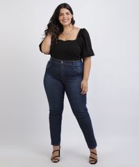 Calca-Jeans-Feminina-Plus-Size-Sawary-Super-Skinny-Levanta-Bumbum-Cintura-Alta-Azul-Escuro-9945299-Azul_Escuro_3