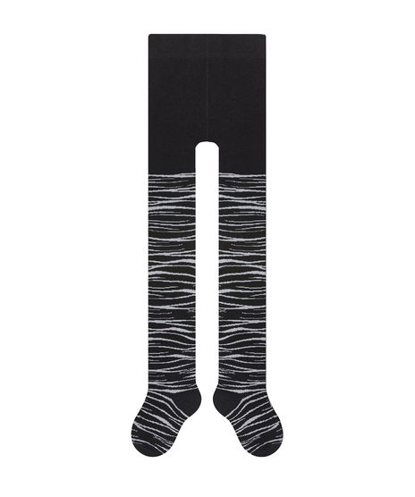 Meia-Calca-Infantil-Selene-Estampada-Listrada-Cos-com-Elastico-Preta-9954001-Preto_1