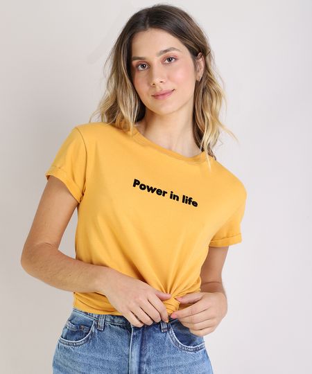 Blusa-Feminina--Power-In-Life--Manga-Curta-Mostarda-9615400-Mostarda_1 Blusa-Feminina--Power-In-Life--Manga-Curta-Mostarda-9615400-Mostarda_1