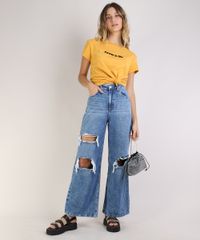 Blusa-Feminina--Power-In-Life--Manga-Curta-Mostarda-9615400-Mostarda_3