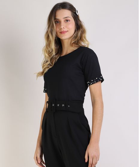 Blusa-Feminina-com-Aplicacao-de-Perolas-Manga-Curta-Decote-Redondo-Preta-9946723-Preto_1