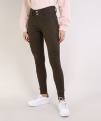 Calca-de-Sarja-Feminina-Super-Skinny-Pull-Up-Cintura-Media-Verde-Escuro-9933560-Verde_Escuro_1