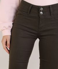 Calca-de-Sarja-Feminina-Super-Skinny-Pull-Up-Cintura-Media-Verde-Escuro-9933560-Verde_Escuro_4