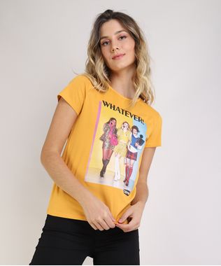 Blusa-Feminina-As-Patricinhas-de-Beverly-Hills--Whatever--Manga-Curta-Decote-Redondo-Mostarda-9951772-Mostarda_1
